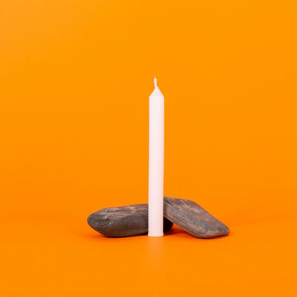 Velas lisas color blanco de soja 23cm alto.